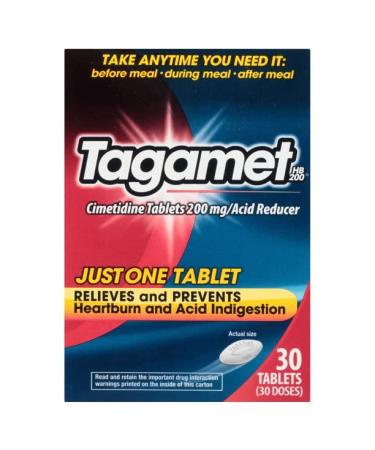 Tagamet HB 200 Acid Reducer | Cimetidine Tablets 200mg Value 2 PackK (60 Tablets Total) xqDzs