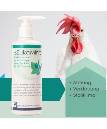 Eukamintol 250ml Drinking Water Additive for Chickens Pigeons & Rabbits | Essential Oils for Breathing Support & Well-Being | Helps with Runny Nose & Colds - Buy Online on GoSupps.com