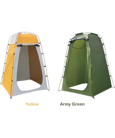 Portable Pop Up Privacy Tent | Outdoor Shower Changing Tent | Lightweight & Foldable | Camping Beach Rain Shelter | Carry Bag Included - Green Yellow - Buy Online on GoSupps.com