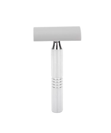 Premium Alloy Safety Razor for Men - Portable Manual Shaver (Silver) | International Shipping Available - Buy Online on GoSupps.com
