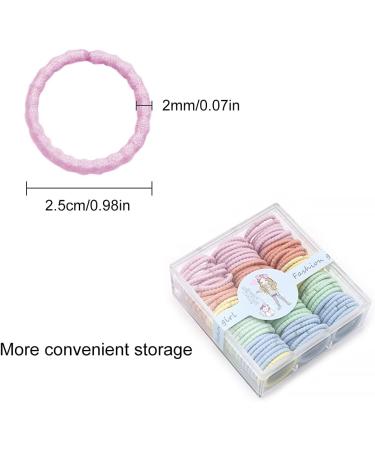 LuLiyLdJ 100pcs 2mm Candy Color Elastic Hair Bands for Baby Girls | Toddler Bobbles Accessories - Buy Online on GoSupps.com