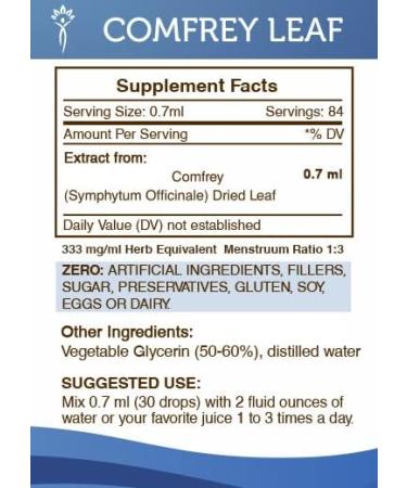 Secrets of the Tribe Comfrey Leaf Tincture - Alcohol-Free Liquid Extract - 2 Fl Oz - Buy Online on GoSupps.com