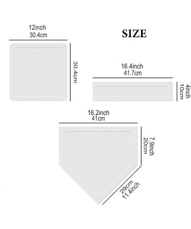 Eco Walker Thrown Down Baseball Bases - Ideal for Teeball, Softball, Kickball - Kids Backyard Practice & School - White - Buy Online on GoSupps.com