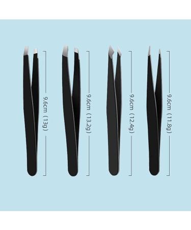 Professional Precision Tweezers Set for Facial Hair, Eyebrows, Splinter & Ingrown Hair Removal - Stainless Steel Tweezers Kit for Women and Men - Buy Online on GoSupps.com