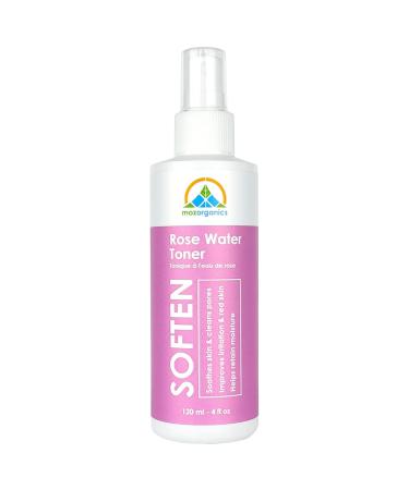 Rose Water Toner for Face & Hair - Moroccan Rose Petal Water for Face Without Dyes or Alcohol | Hydrates & Freshens Dry Skin | Vegan & Cruelty Free (4 fl.oz./120 ml)