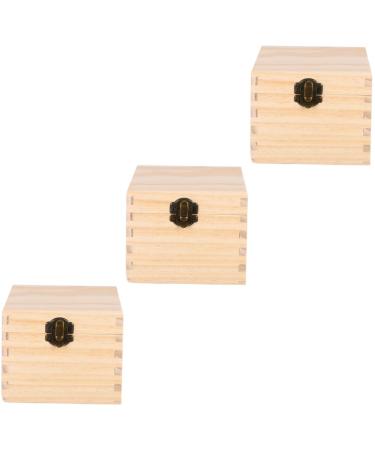 FOMIYES 3 STK storage box for essential oils organizer for storing jewelry gift wood storage Small storage boxes for handicrafts organizers H lzern
