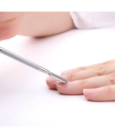 Stainless Steel Cuticle Cutter Set - Pusher, Nipper, Scissors & Scraper for Manicure & Pedicure - Buy Online on GoSupps.com