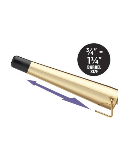 Hot Tools Pro Artist 24K Gold Tapered 1/2" to 1" Clamp-Free Curling Wand - Buy Online on GoSupps.com