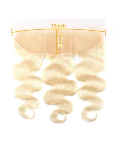 QTHAIR 12A #613 Russian Blonde Lace Frontal 16in - 100% Human Hair Body Wave for Black Women - Buy Online on GoSupps.com