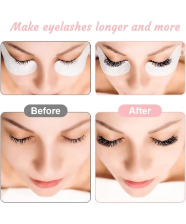50 Pairs URAQT Eye Gel Pads: Lint Free Eyelash Extension Patches with 10 Brushes - Premium Pink Eyelash Pads for Pro Salon and Individual Use - Buy Online on GoSupps.com