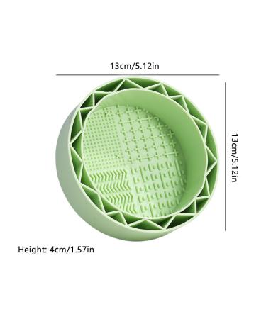 Effective Silicone Makeup Brush Cleaner Bowl | Quick & Easy Cleaning for Brushes Powder Puffs & Sponges - Purple & Green - Buy Online on GoSupps.com