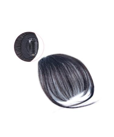 FRCOLOR Clip-in Hair Bangs Extensions | Synthetic Fringe Hairpiece - Black - Buy Online on GoSupps.com