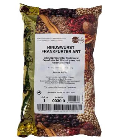 Hages d Cow sausage Frankfurter Art 1 kg bag