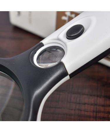 Glass Double Glass Lens Acrylic Lens 3 LED Lights Reading Magnification Identification Good Times - Buy Online on GoSupps.com