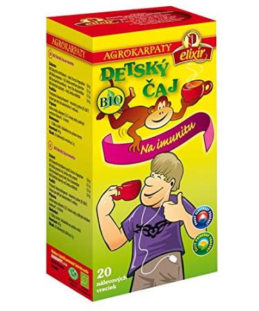 Children's Tea for Immunity | Pure Natural Herbal Tea Grown in Europe (20 Tea Bags 40g)