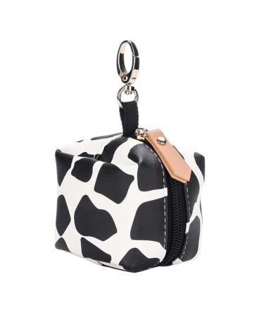 Lurrose Baby Pacifier Case Hanging Type Baby Pacifier Bag Waterproof PU Pacifier Storage Bag Black