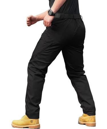 Solo Soplo Men's Tactical Pants - Water Repellent Cargo Pants for Combat, Hiking, Outdoor Survival, Camping - Lightweight & Casual - Black 32W x 30L - Buy Online on GoSupps.com