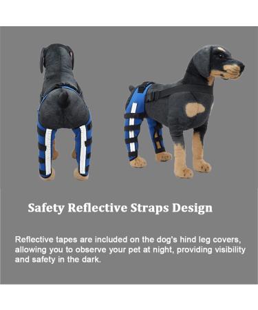 Adjustable Knee Brace for Dogs Pet Hind Legs Protector for CCL Injury Patella Luxation Arthritis Joint Pain Dog Leg Braces for Back Leg|Blue (S) - Buy Online on GoSupps.com