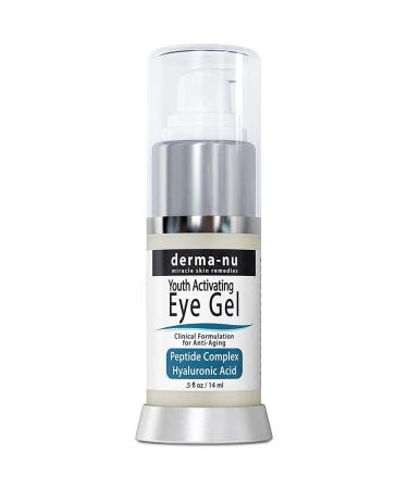 Eye Gel Anti-Aging Cream - Treatment for Dark Circles  Puffiness  Wrinkles and Fine Lines - Hyaluronic Acid Formula Infused Serum with Aloe Vera & Jojoba for Ageless Smooth Skin 5 oz 0.5 Fl Oz (Pack of 1)