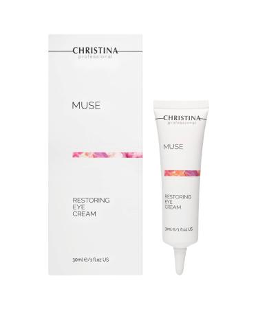 CHRISTINA Muse Restoring Eye Cream - Reduces Fine Lines Dark Circles & Signs of Aging | Peptide-Infused Anti-Aging Formula | 30ml - Buy Online on GoSupps.com