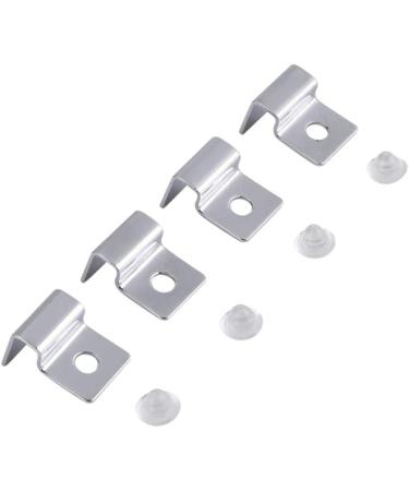 POPETPOP Stainless Steel Aquarium Glass Cover Lid Bracket - 4PCs Non-Slip Support Holder for Fish Tank Glass, Durable (10mm) - Buy Online on GoSupps.com
