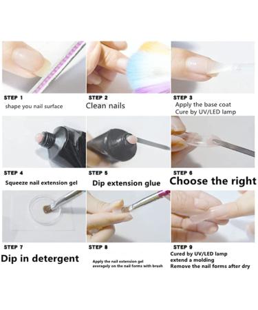 30 ml Poly Nail Gel - UV LED Nail Extension Kit for DIY French Art Design - Nude Pink & Clear - Perfect for Beginners - Buy Online on GoSupps.com