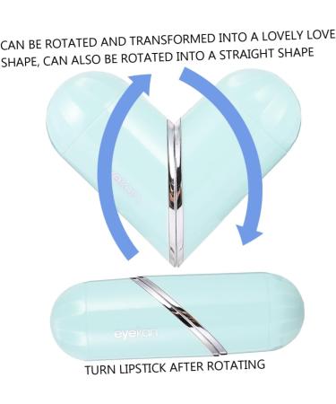 Solustre Heart-Shaped Contact Lens Case - Easy Colorful Duplex Box with Container - Plastic Green 9.5x3cm - International Shipping Available - Buy Online on GoSupps.com