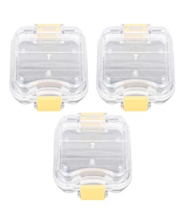 Healeved Denture Container Denture Kit Denture Kit 5Pcs Membrane Tooth Clear Denture Box Plastic Tooth Box Tooth Box Boxes Transparent Membrane Denture Container Denture Tablets Denture Tablets 4.5X4.5CM As Shown 3pcs