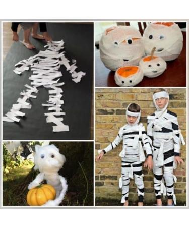 Buy Mummy Bandage Wraps - Self-Adhesive White Stretch Gauze for Halloween Cosplay | 2 Roll Set - Buy Online on GoSupps.com