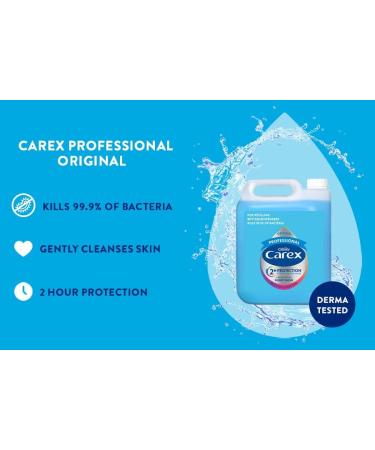 Carex Original Professional Antibacterial Hand Wash - Bulk Buy Eco Refill (2 X 5L) | Gentle & Effective Liquid Hand Soap - Buy Online on GoSupps.com