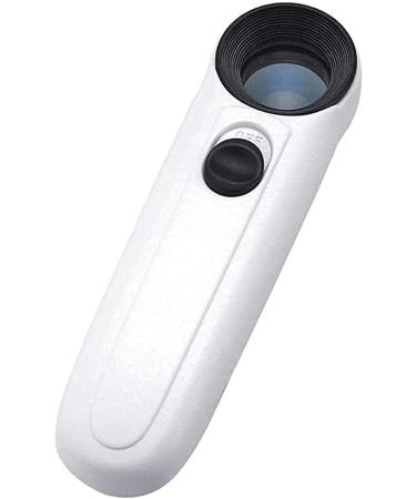Magnifying Glass Hand Free Comfortable Hd Optical Lens Reading Hobbies 40x Hand-Held Magnifying Glass with Led Light Identification Lamp Magnifier Interesting Lofty Ambition
