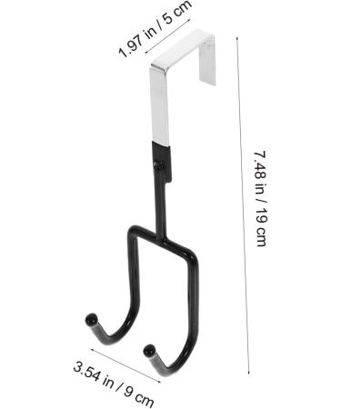 OKUMEYR 4pcs Hat Hangers Wall Mount Coat Rack Clapboard Hook Hanging Hook Organizer Wrought Iron 19X9X5CM Black - Buy Online on GoSupps.com