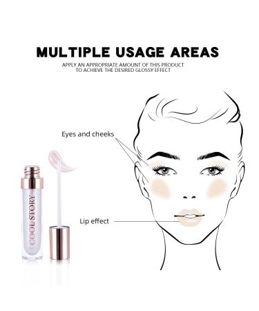 Glitter Lip Gloss | Shimmer Holographic & Sparkly Finish | Long Wear Waterproof 3D Lip Gloss | Buy Now - Buy Online on GoSupps.com