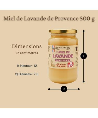 Les Ruchers du Luberon - Lavender Honey PGI / Red Label 500g - French Raw Honey - Natural - Unfiltered - Naturally Crystalliz - Buy Online on GoSupps.com