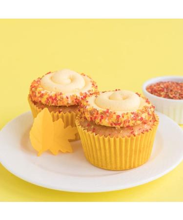 Autumn and Thanksgiving Edible Sprinkles - Fall Colored Sugar for Baking, Cake Decor, and Cupcake Decoration with Orange Sugar and Apple Cider Flavor - Buy Online on GoSupps.com