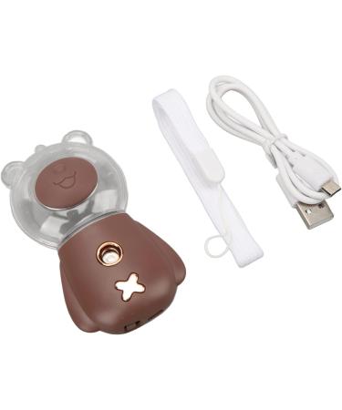 Facial Mister Handheld 300ML Water Cute Design 3 Minute Timing USB Interface DC5V Nano Mist Sprayer with Lanyard for Travel(Brown) - Buy Online on GoSupps.com