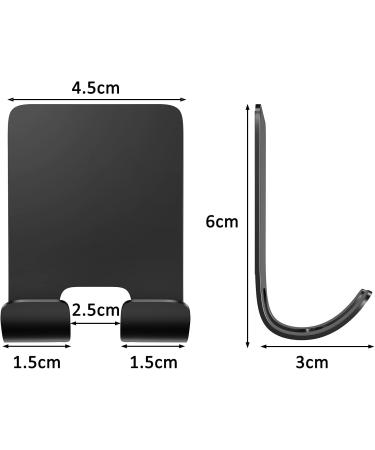 Boxing Razor Bracket Shower Hook Set - 2 Pieces Self-Adhesive Stainless Steel Multi-Purpose Towel Holder for Bathroom Bedroom & Kitchen - No Drilling Black - Buy Online on GoSupps.com