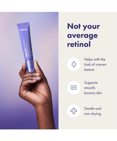 Hero Cosmetics Rescue Retinol Night Cream - Gentle Formula for Uneven Texture & Post-Blemish Marks - Safe for Sensitive Skin (30ml) - Buy Online on GoSupps.com
