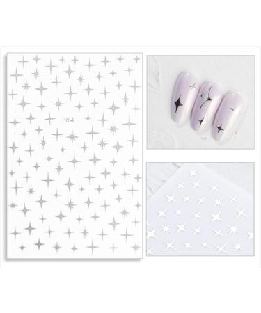 3D Star Nail Art Stickers - Luxury Self-Adhesive Designer Decals for Manicure - Women's Fingernail Decor - Buy Online on GoSupps.com