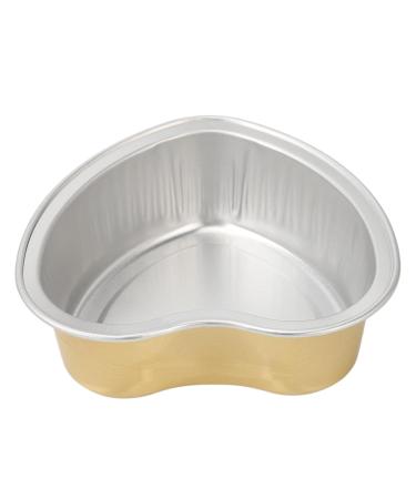 10pcs Heart Shaped Wax Melting Bowls - Gold Aluminum Foil Wax Bean for Hair Removal - Large Size Perfect for Home Use - Buy Online on GoSupps.com