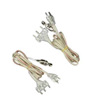 ThreeWOT Fencing Body Cord, Fencing Body Cord Foile/Sabre,Two-pin Plug Clear Wire(Set of 2)