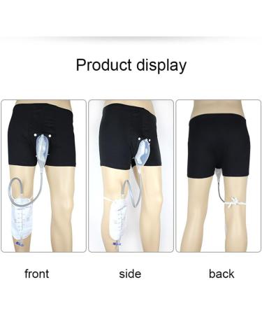 Wearable Incontinence Pants Wearable Urine Bag Incontinence Pants for Men Reusable Male Urinal Leg Bag Silicone Urine Funnel Holder Collector with Catheter S Small - Buy Online on GoSupps.com