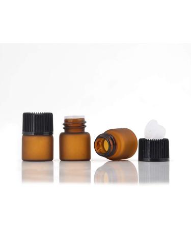 Enslz 50 Empty Amber Glass Bottles for Essential Oils - Refillable Brown 1ml | Perfect for DIY and Craft Projects - Buy Online on GoSupps.com