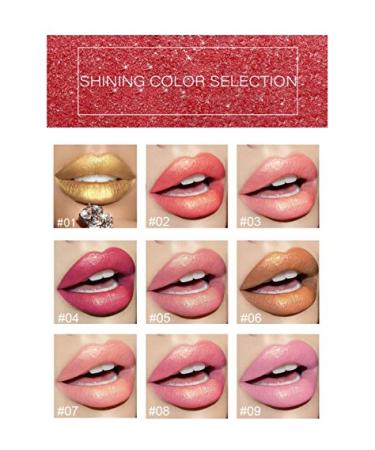 Durable Waterproof Glitter Matte Lipstick | Non-Sticky Moisturizing Professional Makeup Tool - #5 - Buy Online on GoSupps.com