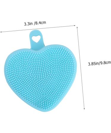 minkissy Heart-Shaped face Cleansing Brush for Women Handheld washbasin Silica Gel Cleaner Manual Double Sided Manual Facial Scrubber pores Manual Facial Cleansing Brush 9.8x8.4cm - Buy Online on GoSupps.com