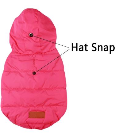 JoyDaog(Warm Fleece Lining Dog Hoodie in Winter Small Dog Jacket Puppy Coats with Hooded(Pink S) S (Pack of 1) Pink - Buy Online on GoSupps.com