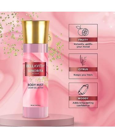 prime craft Bella Vita Luxury Senorita Women Body Spray Mist Perfume for Refreshing Floral & Pomegranate Long Lasting Fragrance with Mint 150 Ml - Buy Online on GoSupps.com
