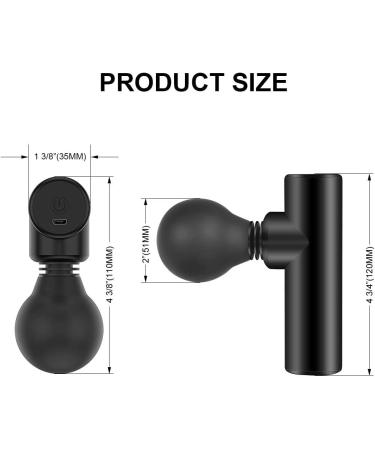 Mini Black Electric Massager for Women - 20 Vibration Modes, 8 Speeds - Rechargeable & Portable - Neck and Back Massagers Gift - Buy Online on GoSupps.com