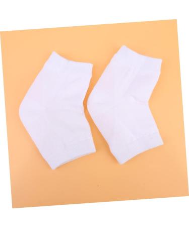 FRCOLOR 4 Pairs Moisturizing Gel Socks Heel Socks Spa Socks for Dry Feet Anti-Crack Socks Toeless Spa Socks Heel Protector Socks Breathable Socks White Ordinary Casual Socks Men and Women - Buy Online on GoSupps.com