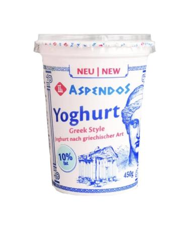 Aspendos Greek Style Yoghurt - Delicious 450g Dairy Product | 10 Pack - Buy Online for International Shipping - Buy Online on GoSupps.com